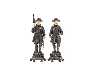 TWO BEEFEATER GERMAN SILVER MODELS