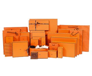 COLLECTION OF HERMES BOXES & BAGS