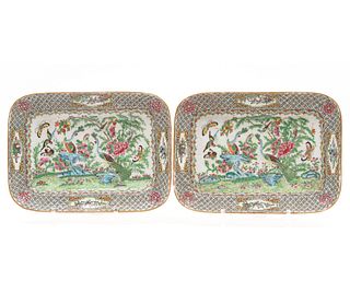 PAIR CHINESE PORCELAIN TRAYS