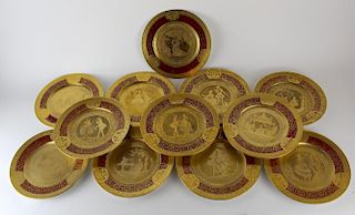 12 Limoges pocelain dinner plates