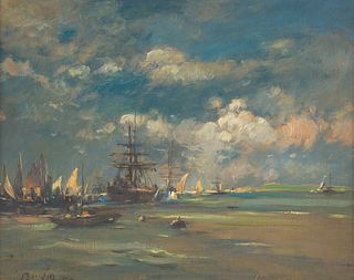 Attributed to Eugene Louis Boudin (French, 1824 - 1898) 