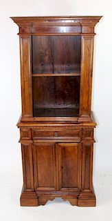 French rustic open top bookcase