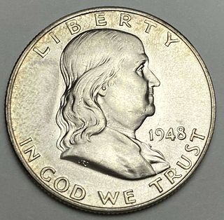1948 Franklin Silver Half Dollar MS64 FBL