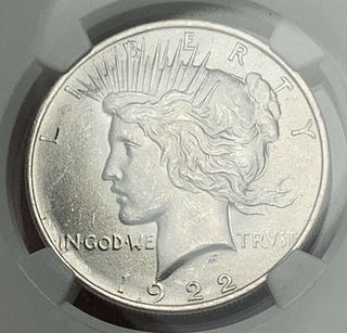 1922 Peace Silver Dollar NGC MS65