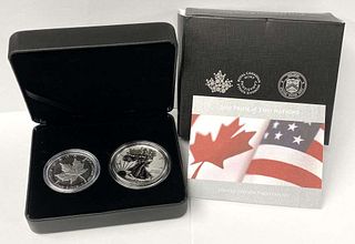 2019 Pride Of Two Nations Canada / USA Silver Set (2-coins)
