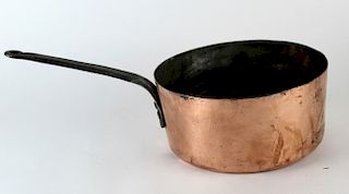 French copper saucepan