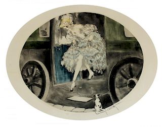 Louis Icart (French 1880-1950) drypoint etching