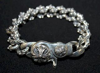 Chrome Hearts men's sterling silver bracelet