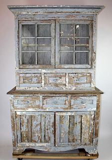 Distressed painted pine buffet