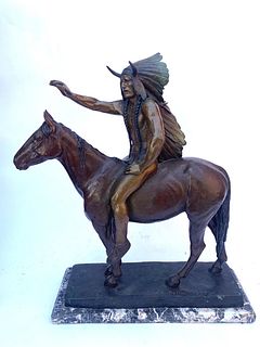 C.E. Dallin- Bronze sculpture on marble Base "Appeal to the Spirit"