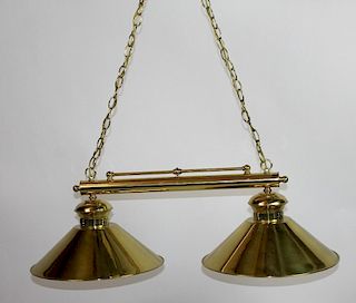 Brass pool table lamp