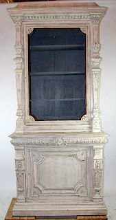 French Renaissance bookcase in painted finish