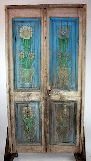 Pair of large scale rustic entry doors