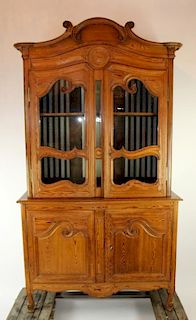 French Provincial buffet deux corps in pine