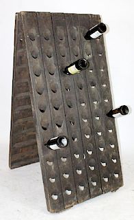 French A-frame champagne riddling rack