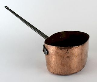French copper saucepan