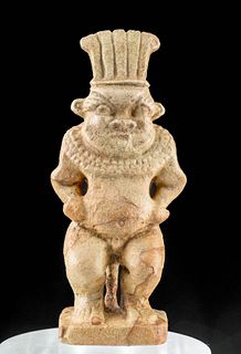 Egyptian Faience Standing Figural Pendant of Bes