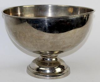 Round silverplated champagne bucket