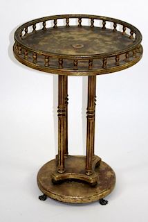 Round LXVI style painted gold table