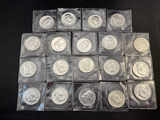 Lot of 19 Franklin Silver Half Dollars