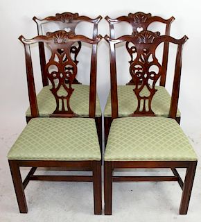 Set of 4 Chippendale chairs