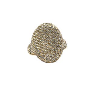 1.50 Cts in Diamonds 18kt gold wavy Ring