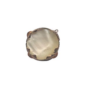 18k Gold Tambourine Charm with Mother of pearls