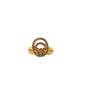 Kinetic 18k Gold Ring with Diamonds