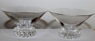 2 St. Louis Diamant martini glasses
