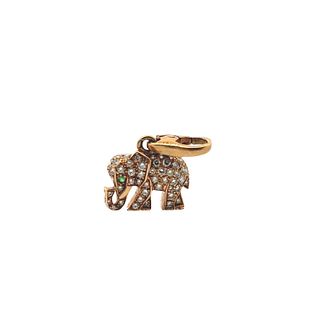 Cartier Diamond Emerald 18 Karat yellow Gold Elephant Charm