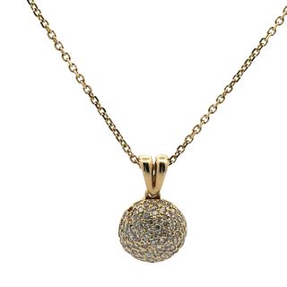 2.00 Cts diamonds 14kt Gold Pendant Necklace