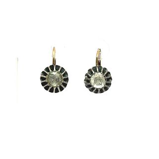 Antique Studs Earrings with Rose cut Diamonds