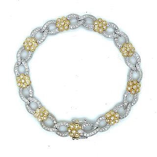14K Yellow & White Gold 1.50 Ct. Diamond Bracelet