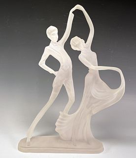 DANCING COUPLE FROSTED FIGURINES