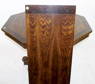 Octagonal vintage pedestal base table