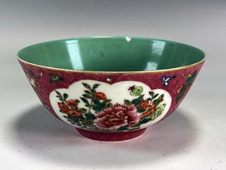 EXQUISITE FAMILLE ROSE PORCELAIN BOWL - A CHINESE TREASURE