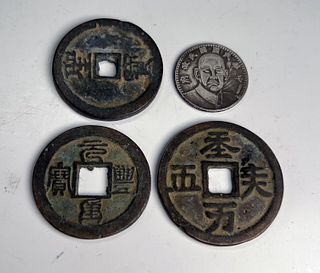 4 CHINESE COINS
