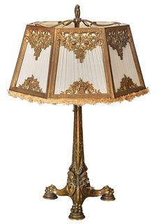 E. F. Caldwell & Co. Bronze Lamp and Shade