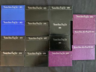 Group of 15 US Mint Proof Sets