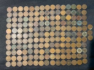 Lot of 168 Indian Head One Cent Pennies Mixed Years