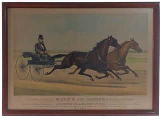 Currier & Ives, Celebrated Trotting Mares (1883)