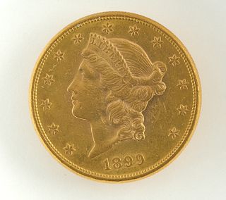 1899-S $20 Gold Liberty Double Eagle Coin