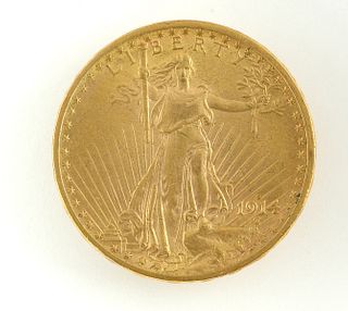 1914-S $20 St. Gaudens Gold Double Eagle Coin
