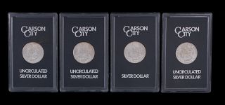 4 Carson City GSA Hoard Silver Dollars