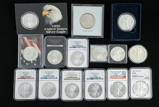 15 Pc Silver Eagle Dollars
