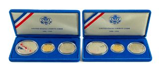 Two US Liberty Gold Silver Coin Proof Sets