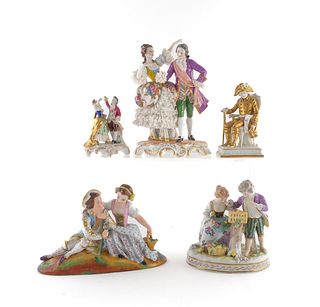 Group of German Porcelain Figurines