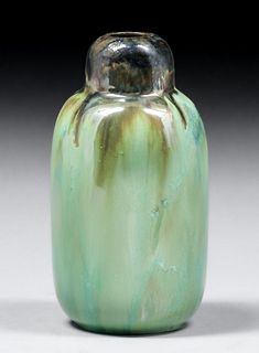 Early Fulper Vasekraft "First Fifteen" #12 Double Oviform Vase c1910