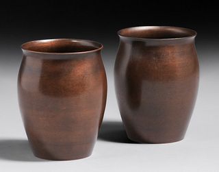 Arthur Cole - Avon Coppersmith Pair Vases c1930s
