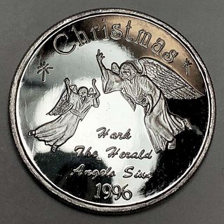 1996 Christmas "Hark The Herald Angels Sing" 1 ozt .999 Silver